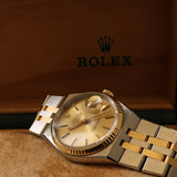 Rolex Datejust Oysterquarz, Gelbgold/Edelstahl, Champagner Dial, Ref. 17013, B+P