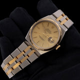 Rolex Datejust Oysterquarz, Gelbgold/Edelstahl, Champagner Dial, Ref. 17013, B+P