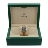 Rolex Day-Date 36, Gelbgold, Ombre Green Dial, Ref. 128238, 2025, B+P