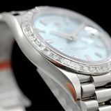 Rolex Day-Date 40, Platinum, Diamonds, Ref. 228396TBR, partially glued, B+P