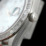 Rolex Day-Date 40, Platinum, Diamonds, Ref. 228396TBR, partially glued, B+P
