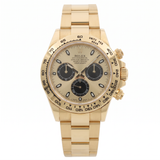 Rolex Daytona Cosmograph, Gelbgold, Gold Dial, Ref. 116508, 2022, B+P