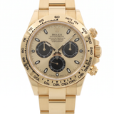 Rolex Daytona Cosmograph, Gelbgold, Gold Dial, Ref. 116508, 2022, B+P