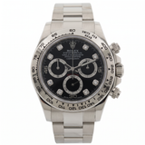 Rolex Daytona Cosmograph, Weißgold, Black Diamond Dial, LC100, Ref. 116509, 2021, B+P