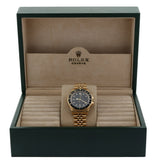 Rolex GMT Master II, Gelbgold, Jubilee, E-Serie, LC100, Ref. 16718, 02-1992, B+P