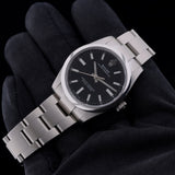 Rolex Oyster Perpetual 34, Black Dial, Oyster, Ref. 124200, 2024, B+P