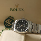 Rolex Oyster Perpetual 34, Black Dial, Oyster, Ref. 124200, 2024, B+P