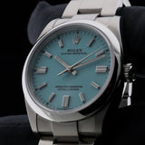 Rolex Oyster Perpetual 36, "Tiffany" Dial, Edelstahl, Ref. 126000, 2024, B+P