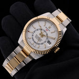 Rolex Sky-Dweller, White Dial, Stahl/Gold, 42mm, Ref. 336933, 08-2023, B+P