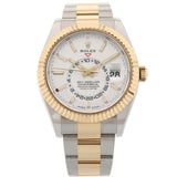 Rolex Sky-Dweller, White Dial, Stahl/Gold, 42mm, Ref. 336933, 08-2023, B+P