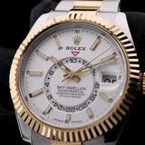 Rolex Sky-Dweller, White Dial, Stahl/Gold, 42mm, Ref. 336933, 08-2023, B+P