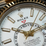 Rolex Sky-Dweller, White Dial, Stahl/Gold, 42mm, Ref. 336933, 08-2023, B+P