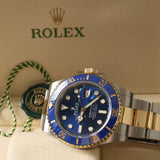 Rolex Submariner Date, "Bluesy", Stahl/Gelbgold, LC100, Ref. 126613LB, 09-2025, B+P