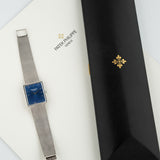 Rectangular White Gold Rare Blue Enamel Dial 1978 - 3599