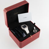 Santos de Cartier Blue Dial Diamond Bezel - W4SA0006