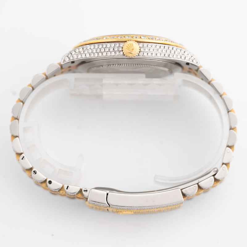 Datejust 41mm Iced Out Diamond Setting Roman Dial Jubilee - 126333