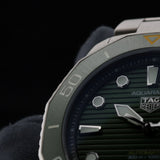 TAG Heuer Aquaracer 300M, Professional, Green, LC100, Erstkaufrechnung, Ref. WBP208B.BF0631, 03-2023, B+P