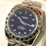 Tudor Classic Date, Blue Diamond Dial, 38mm, Ref. 21010, 09-2015, B+P
