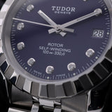 Tudor Classic Date, Blue Diamond Dial, 38mm, Ref. 21010, 09-2015, B+P