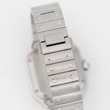 Santos de Cartier Blue Dial Diamond Bezel - W4SA0006