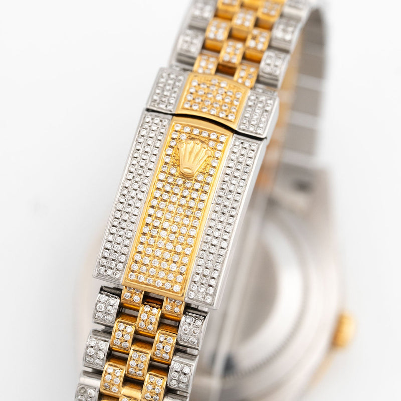 Datejust 41mm Iced Out Diamond Setting Roman Dial Jubilee - 126333