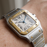 Cartier Santos Galbée W20057C4 Small 18K Gelbgold/Stahl (Automatik)