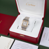Cartier Santos Galbée W20057C4 Small 18K Gelbgold/Stahl (Automatik)