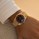 Day-Date 40mm Chocolate Baguette Diamond Dial 2016 - 228235