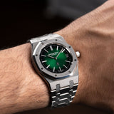 Royal Oak Jumbo Extra Thin "50th Anniversary" 2025 Smoked Green Dial - 16202PT.OO.1240PT.01