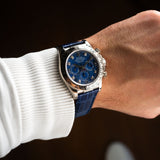 Daytona Cosmograph Zenith White Gold Sodalite Dial Full Set 2000 - 16519