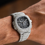 Nautilus Travel Time Chronograph Iced Out - 5990/1A-001