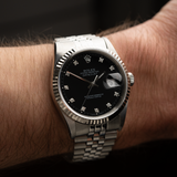 Datejust 36mm Factory Black Diamond Dial 1988 - 16234
