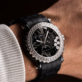 Happy Sport Chronograph Diamond Bezel Black Dial Limited Edition - 288499-3009