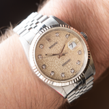 Datejust 36mm Fluted Silver Logo Diamon Dial 1995 - 16234
